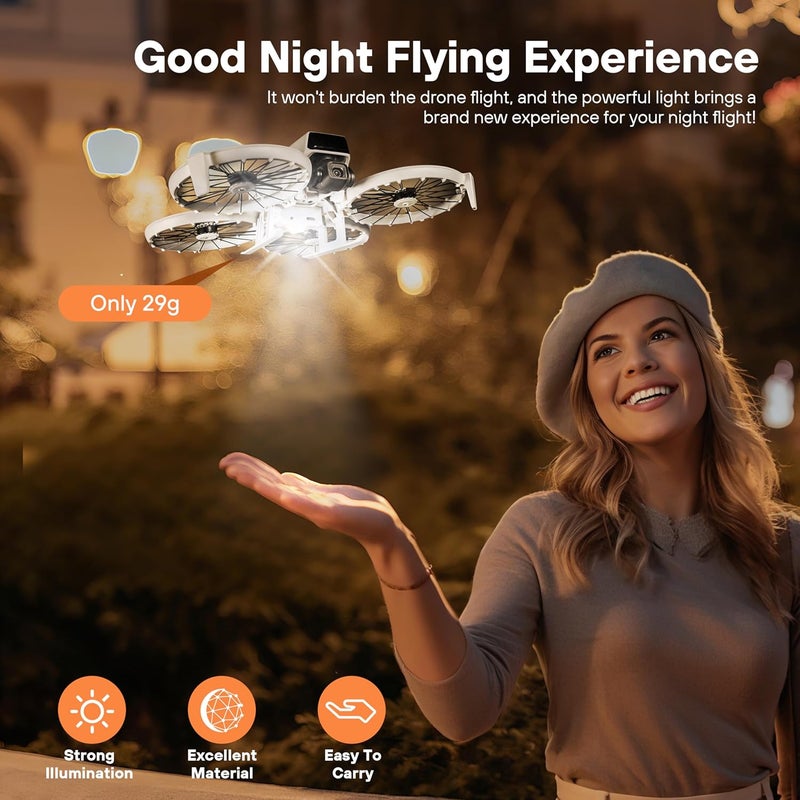 STARTRC جهاز هبوط لطائرة DJI Flip، مجموعة هبوط مضاءة 2 في 1 لملحقات طائرة DJI Flip - Image 2